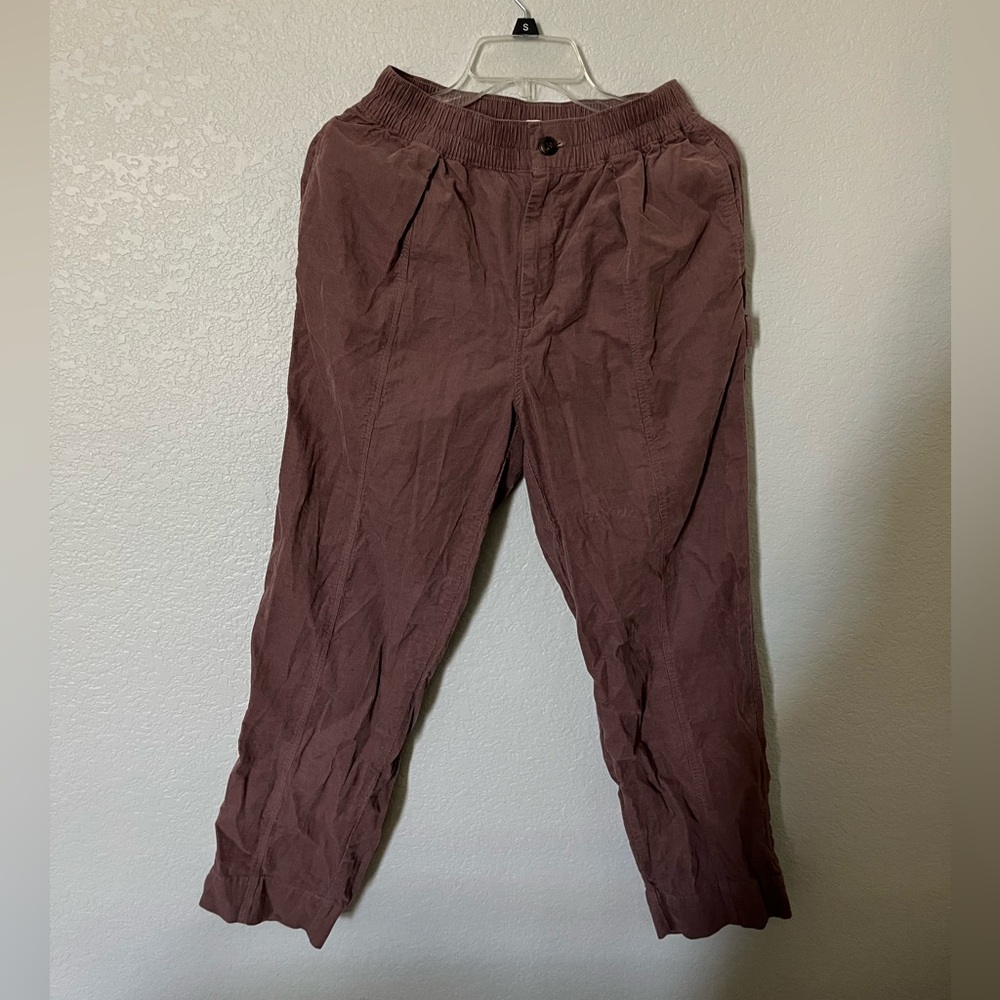 Madewell — Purple Linen Jogger Pants
